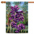 Purple and Green Blooming Irises Outdoor House Flag 40" x 28"