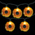 10-Count Sunflower Patio Light Set, 6ft Green Wire