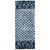 1.75' x 2.75' Indigo Sampler Navy Blue and Black Rectangular AreaThrow Rug