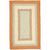 1.1' x 1.4' Tangerine Orange and White Braided Area Throw Rug Sample