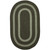 1.1' x 1.4' Moss Green Braided Reversible Area Throw Rug Sample