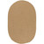 17" Taupe Brown Traditional Style Oval Area Throw Rug Sample