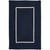 1.1' x 1.4' Navy Blue and White Contemporary Area Throw Rug Sample