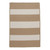 6" x 9" White and Brown Striped All Purpose Handcrafted Reversible Outdoor Area Throw Rug Sample