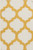 1' x 1' Ivory and Gold Hand Woven Square Rug Corner Sample