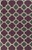 1.5' x 1.5' Captivating Clovers Eggplant and Gray Wool Area Rug Corner Sample