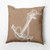 18" x 18" Brown and White Anchor Outdoor Throw Pillow