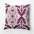 20" x 20" Purple and White Fancy Design Outdoor Throw Pillow