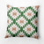 20" x 20" Green and Brown Geo Craze Outdoor Throw Pillow
