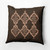 18" x 18" Brown and Beige Fancy Leaves Outdoor Throw Pillow