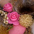 16" Pink and Blue Floral with Eggs Easter Tealight Candle Holder