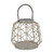 10.25" Glacier Gray Rope Weave Lantern Pillar Candle Holder