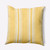 20" x 20" Yellow and White Dashing Stripe Outdoor Throw Pillow