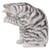 10.25" Gray and White Tabby Cat Outdoor Figurine Statue