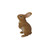 10" Brown and White Standing Rabbit Figurine - Delicate Craftsmanship for Animal Lovers