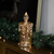 8.75" LED Lighted Gold Dripping Candle Chrsitmas Decoration