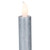 Set of 4 Brushed Silver-tone LED Flameless Wax Flickering Taper Candles 9.5"
