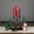 Set of 4 Red LED Flickering Christmas Flameless Taper Candles 9.75"