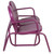2-Person Outdoor Retro Metal Tulip Double Glider Patio Chair, Purple