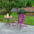 Outdoor Retro Metal Tulip Glider Patio Chair, Purple