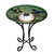 Birds with Blossoms Glass Outdoor Solar Bird Bath - 21"