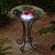 21" Flamingo Verdant Glass Outdoor Glass Solar Bird Bath with Stand