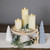 Set of 3 Cream LED Flickering Flameless Pillar Christmas Candles 8.75"