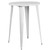 Chic Industrial Style 41'' White Round Outdoor Patio Bar Height Table