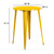 41'' Yellow Round Metal Indoor-Outdoor Bar Height Table