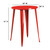 41'' Red Round Metal Indoor-Outdoor Bar Height Table
