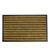 Elegant Black and Brown Striped Non-Skid Outdoor Rectangular Doormat 17.75" x 29.5"