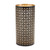 Punched Geometric Candle Holders - 10" - Black and Gold - Set of 2