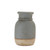 Ceramic Candle Holders - 8.25" - Gray and Beige - Set of 2