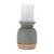 Ceramic Candle Holders - 8.25" - Gray and Beige - Set of 2