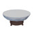 55" Grey Round Fire Pit and Ottoman Outdoor Patio Furniture Cover
