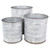 Set of 3 Galvanized Ridged Outdoor Planter Pots 17.75"