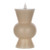 LED Flameless Abstract Tapered Candles with Remote - 5.5" - Beige - Set of 2