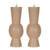 LED Flameless Abstract Tapered Candles with Remote - 9.25" - Beige - Set of 2