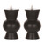 LED Tapered Flameless Candles with Remote - 6.75" - Black - Set of 2