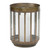 Bronze Finish and Glass Pane Candle Holder - 10.75"