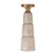 Etched Starburst Pillar Candle Holders - 12.25" - Brown and White - Set of 3