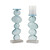 Stacking Rock Candle Holders - 13.5" - Blue and White - Set of 2