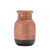 Ceramic Candle Holders - 8.5" - Orange and Black - Set of 2