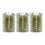 Dried Rowan Leaf Glass Candle Holders - 4" - Green and Clear - Set of 3