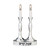 8.75" Silver Chrome  Flameless Double Candle Hanukkah Candelabra