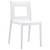 32" White Outdoor Patio Solid Dining Chair