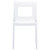 32" White Outdoor Patio Solid Dining Chair