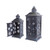 Set of 2 Distressed Snowflake Candle Holder Lanterns 24"