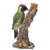 12.25" Woodpecker on Stump Outdoor Garden Statue