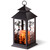 12" LED Lighted Hand Carved Witches and Haunted House Halloween Candle Lantern
